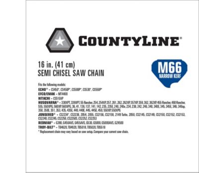 Image showing  16 in. Semi-Chisel Chainsaw Chain, 0.325 in. Pitch, 0.050 in. Gauge, 66 Drive Links