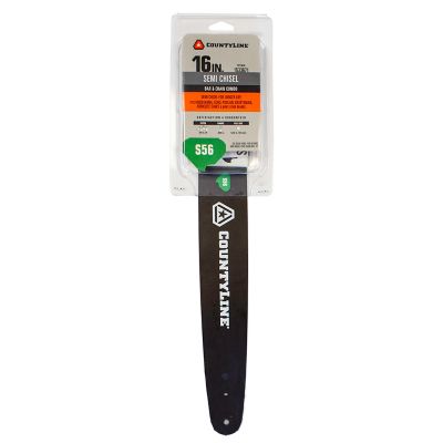 CountyLine 16 in. Semi-Chisel Chainsaw Chain and Bar Combo, 3/8 in. Pitch, 0.050 in. Gauge, 56 Drive Links