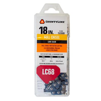 CountyLine 18 in. Full-Chisel Chainsaw Chain, 3/8 in. Pitch, 0.050 in. Gauge, 68 Drive Links