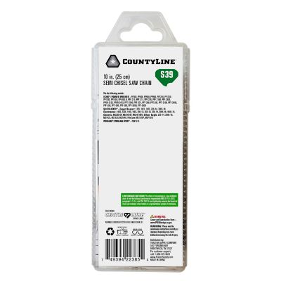 Image showing  10 in. Semi-Chisel Chainsaw Chain, 3/8 in. Pitch, 0.050 in. Gauge, 39 Drive Links, 15039TSC
