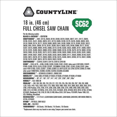 Image showing  18 in. Titanium Full-Chisel Chainsaw Chain, 3/8 in. Pitch, 0.050 in. Gauge, 62 Drive Links