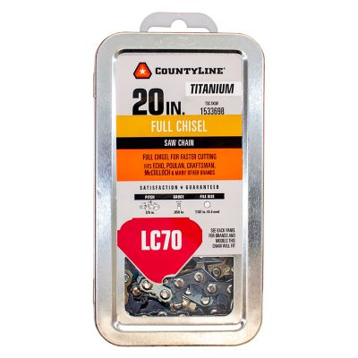 CountyLine 20 in. 70-Link Full Chisel Titanium Chainsaw Chain