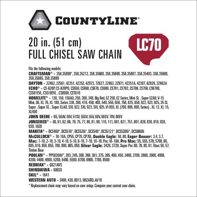 Image showing  20 in. Full-Chisel Titanium Chainsaw Chain, 3/8 in. Pitch, 0.050 in. Gauge, 70 Drive Links
