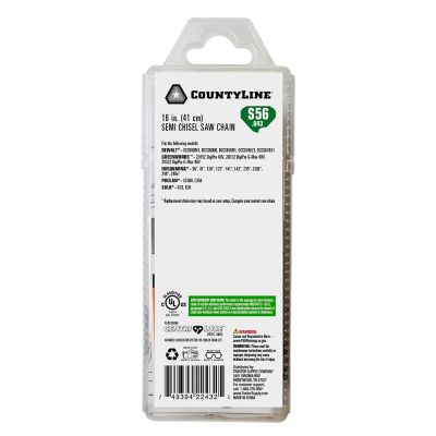 Image showing  16 in. Semi-Chisel Chainsaw Chain, 3/8 in. Pitch, 0.043 in. Gauge, 56 Drive Links