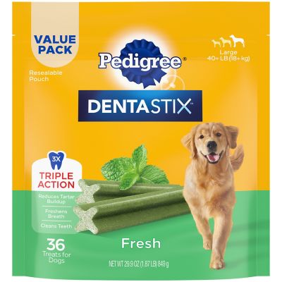 DENTASTIX Chicken Flavor Dental Care Dog Treats for Large Dogs