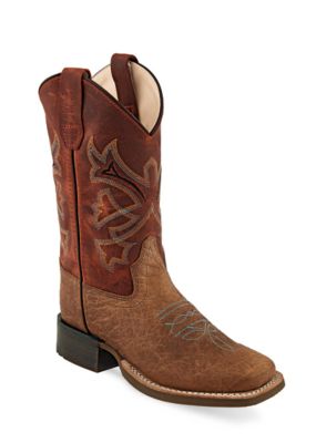 Image showing 0 th Old West Unisex Kids' Broad Square Toe Western Boots