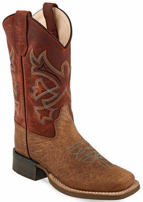Old West Unisex Kids' Broad Square Toe Western Boots