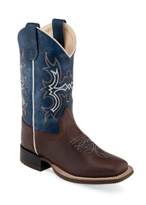 Old West Unisex Kids' Broad Square Toe Western Boots