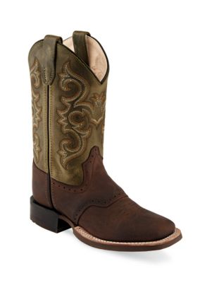 Old West Unisex Kids' Broad Square Toe Western Boots