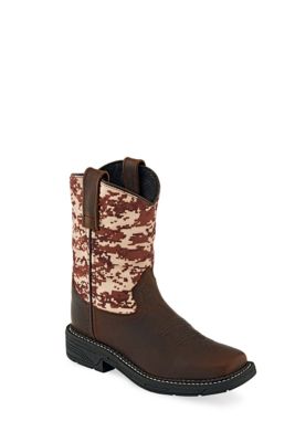 Old West Boys' Square Toe Western Boots