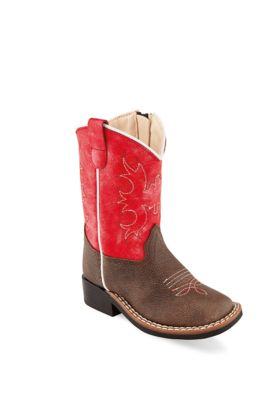 Image showing  Unisex Toddlers' Broad Square Toe Leather Boots, TPR Outsole