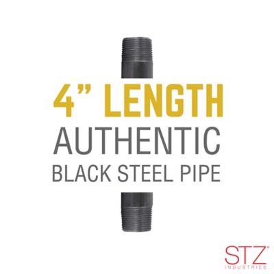 Image showing  3/8 in. x 4 in. Black Pipe Nipple