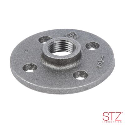 Image showing  1/2 in. x 4-1/2 in. Black Floor Flange, 2-Pack