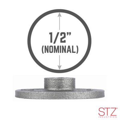 Image showing  1/2 in. x 4-1/2 in. Black Floor Flange, 2-Pack