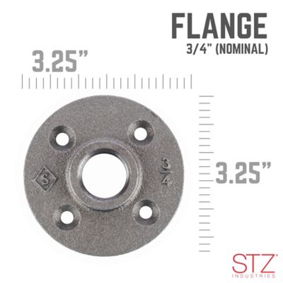 Image showing  3/4 in. x 3-1/2 in. Black Floor Flange