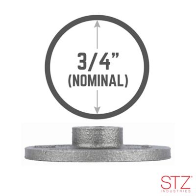 Image showing  3/4 in. x 3-1/2 in. Black Floor Flange