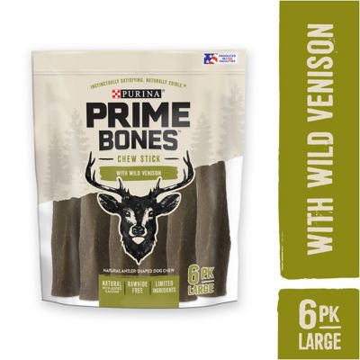 Purina Prime Bones Limited Ingredient Natural Large Venison Dog Chew Treats, 22.8 oz. Great chew for large breed dogs
