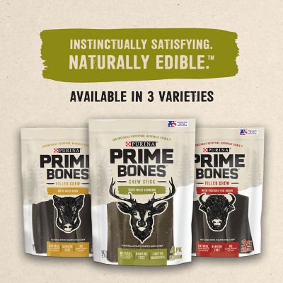 Image showing 7 th Purina Prime Bones Limited Ingredient Natural Large Venison Dog Chew Treats, 22.8 oz.