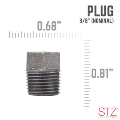 Image showing  3/8 in. Black Plug