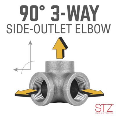 Image showing  1/2 in. Black Side Outlet Elbow