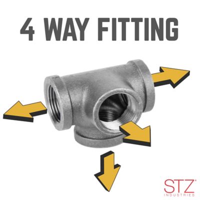 Image showing  1/2 in. Black Side Outlet Tee