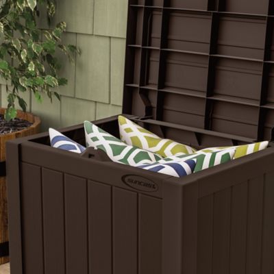 Image showing  22 gal. Resin Deck Storage Box, Brown