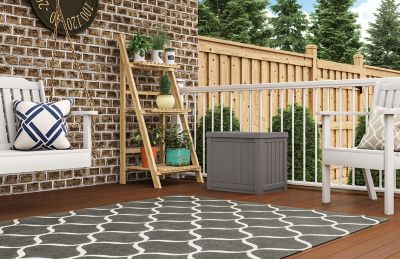 Image showing  22 gal. Resin Deck Storage Box, Stony