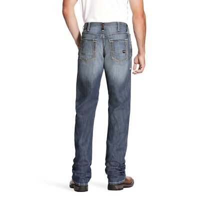 Image showing 1 th Ariat Relaxed Fit Low-Rise Flame-Resistant M4 Stretch DuraLight Boundary Bootcut Jeans