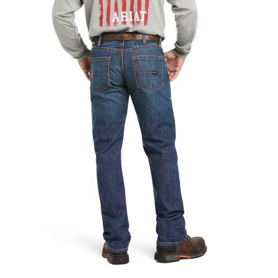 Image showing 1 th Ariat Men's Straight Fit Low-Rise Flame-Resistant M5 Basic Straight Leg Jeans