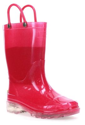 Western Chief Girls' Lighted Solid Rain Boots