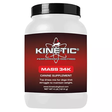 Kinetic Performance Mass 34K Canine Skin and Coat Supplement for Healthy Weight Gain for Dogs 4 lbs. Dog Skin & Coat Supplements