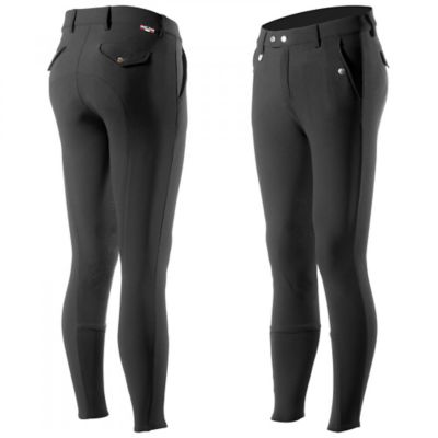 Horze Men's Grand Prix Knee-Patch Breeches, Silicone Grip