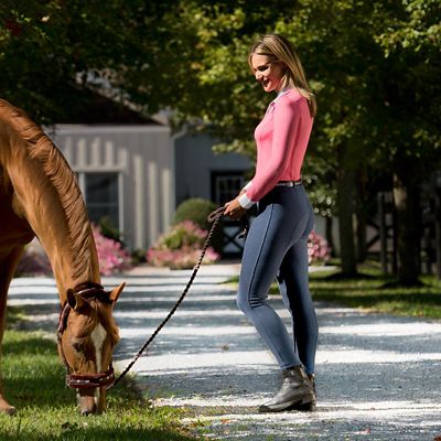 Image showing 4 th Horze Women's Active Full-Seat Breeches, Silicone Grip