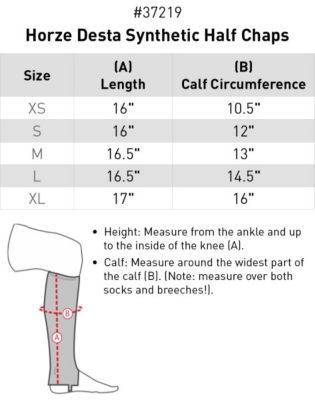 Image showing  Unisex Desta Synthetic Half Chaps