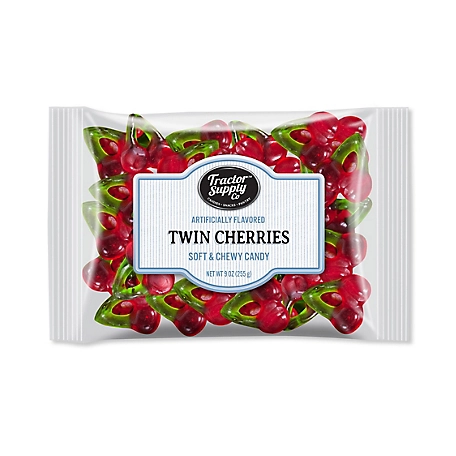 Tractor Supply Twin Cherries Candy, 9 oz. Bag