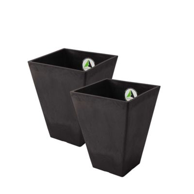 Algreen Stone Valencia 2 Square Planters, 2 pk.