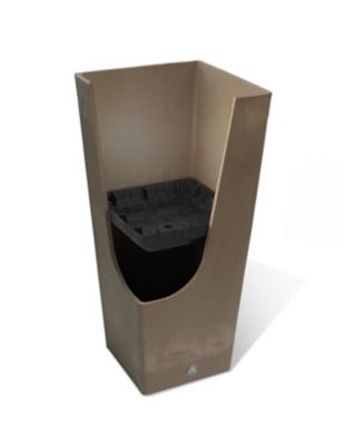 Image showing  2.78 cu. ft. Stone Valencia Square Planter with Elevated Plant Shelf