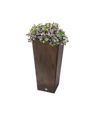 Image showing  2.78 cu. ft. Stone Valencia Square Planter with Elevated Plant Shelf