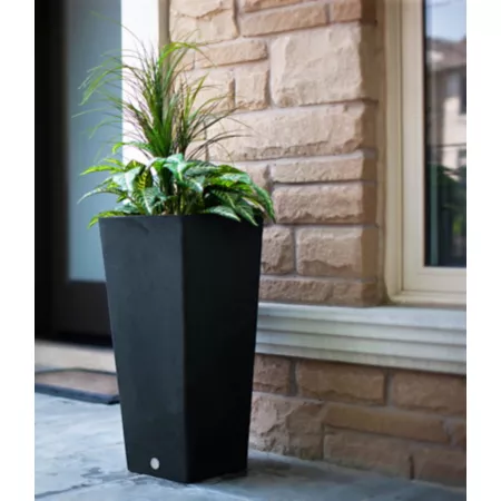 Algreen 2.78 cu Valencia 30 cu ft Square Stone Planter with Raised Plant Shelf Planters