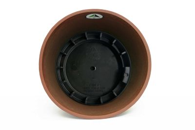 Image showing  Stone Valencia Round Planter with Elevated Plant Shelf