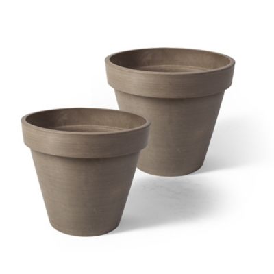 Algreen Stone Valencia 2 Round Banded Planters