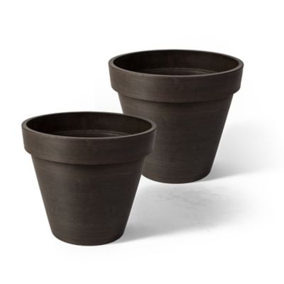 Algreen Stone Valencia 2 Round Banded Planters