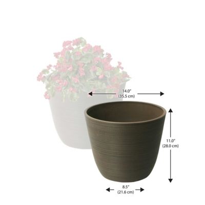 Image showing  Stone Valencia 2 Ribbed Curve Planters