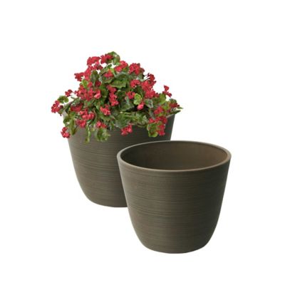 Image showing  Stone Valencia 2 Ribbed Curve Planters