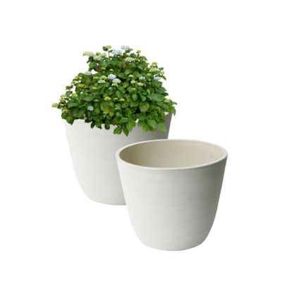 Image showing 1 th Algreen Stone Valencia 2 Ribbed Curve Planters