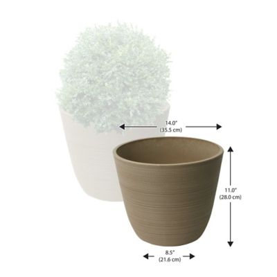 Image showing  Stone Valencia 2 Ribbed Curve Planters