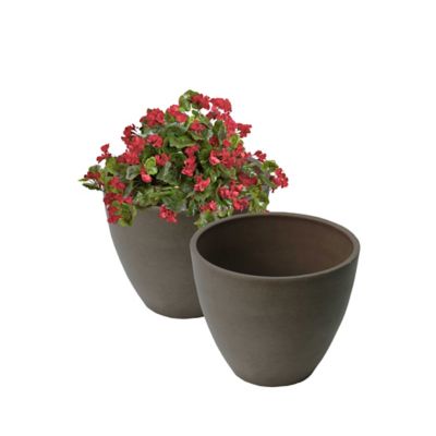 Image showing  Stone Valencia 2 Curve Planters, 2 pk.