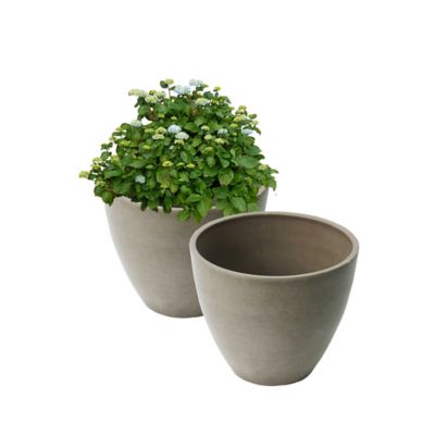 Image showing  Stone Valencia 2 Curve Planters, 2 pk.