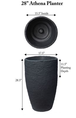 Image showing  0.848 cu. ft. Plastic Athena Self-Watering Planter