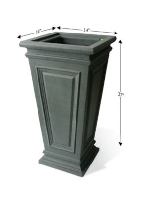 Algreen 6.87 gal. Plastic Covington Square Taper Self-Watering Planter